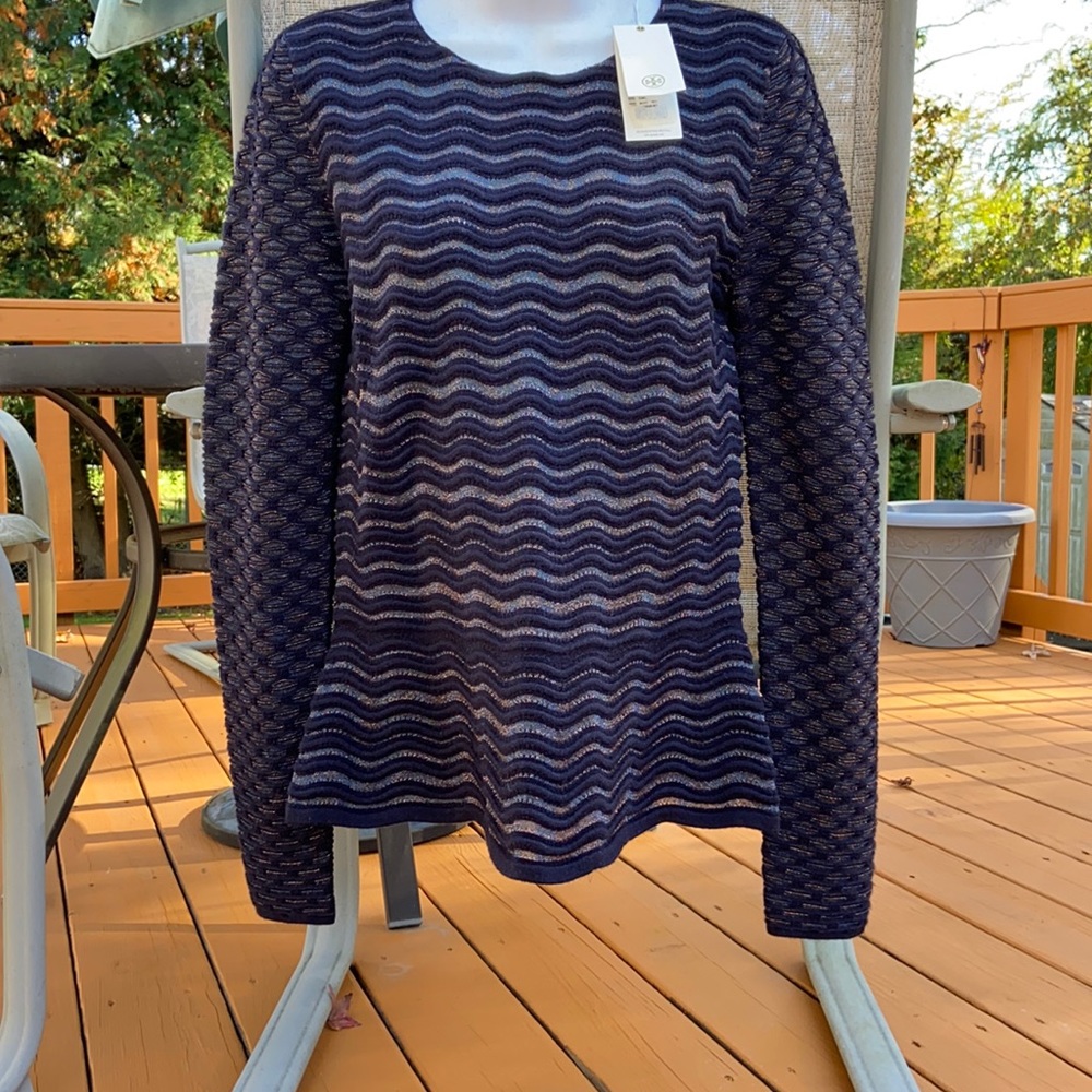 Tory Burch Navy Copper Sweater